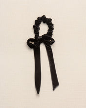 Load image into Gallery viewer, THE BLACK VELVET SCRUNCHIE WITH BOW
