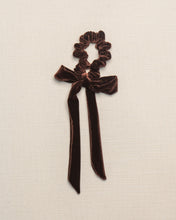 Load image into Gallery viewer, THE CHOCOLATE BROWN VELVET SCRUNCHIE WITH BOW
