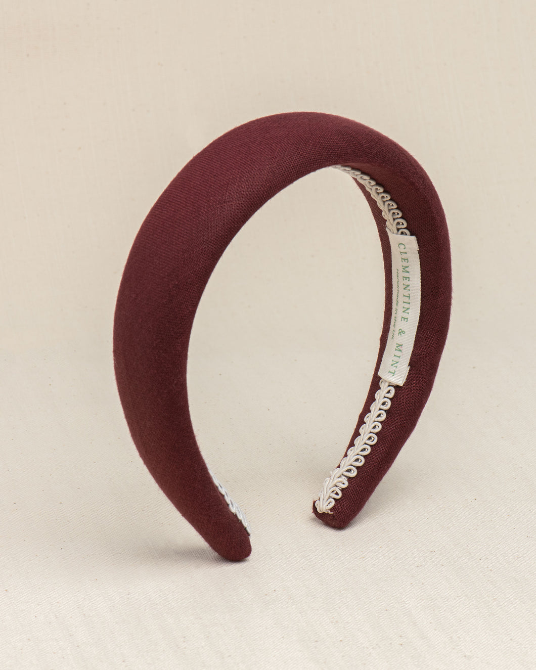 THE BURGUNDY LINEN HEADBAND