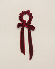 Load image into Gallery viewer, THE BURGUNDY VELVET SCRUNCHIE WITH BOW
