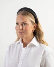 Load image into Gallery viewer, THE BLACK SATIN HEADBAND
