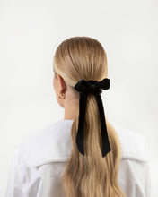 Load image into Gallery viewer, THE BLACK VELVET SCRUNCHIE WITH BOW
