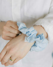 Load image into Gallery viewer, THE LIGHT BLUE LINEN SCRUNCHIE
