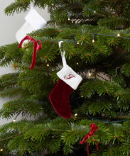 Load image into Gallery viewer, THE BURGUNDY VELVET STOCKING DECORATION
