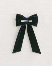 Load image into Gallery viewer, THE NAVY VELVET CHILDREN&#39;S BOW
