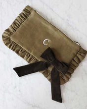 Load image into Gallery viewer, THE OLIVE VELVET CLASSIC BOW
