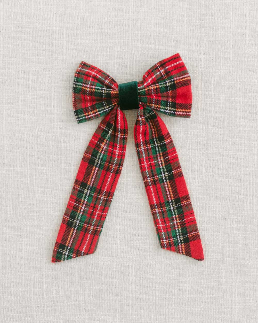 THE RED TARTAN CHILDREN'S BOW